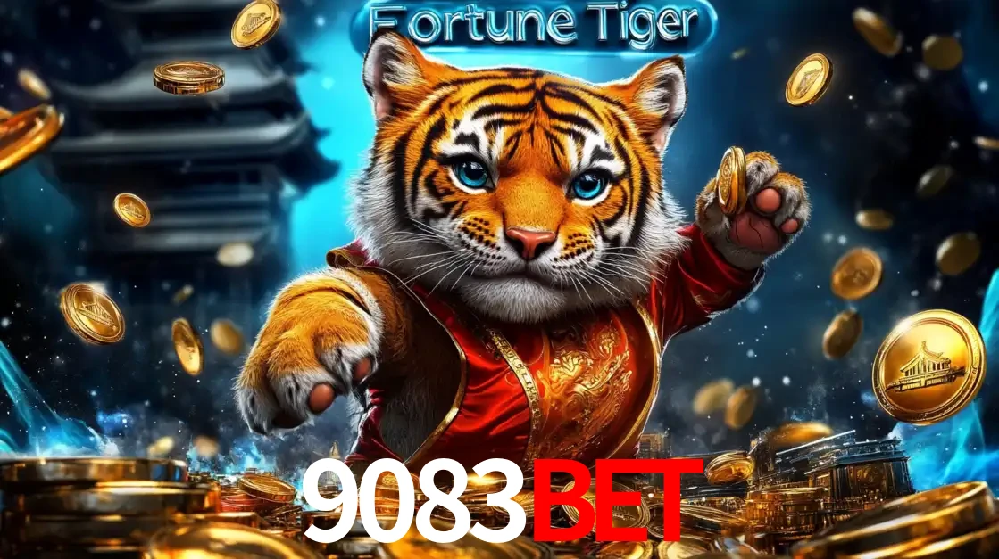 Imagem promocional do jogo de slot Fortune Tiger, com um tigre majestoso em traje tradicional cercado por uma fortuna em moedas de ouro, disponível agora no cassino 9083bet.